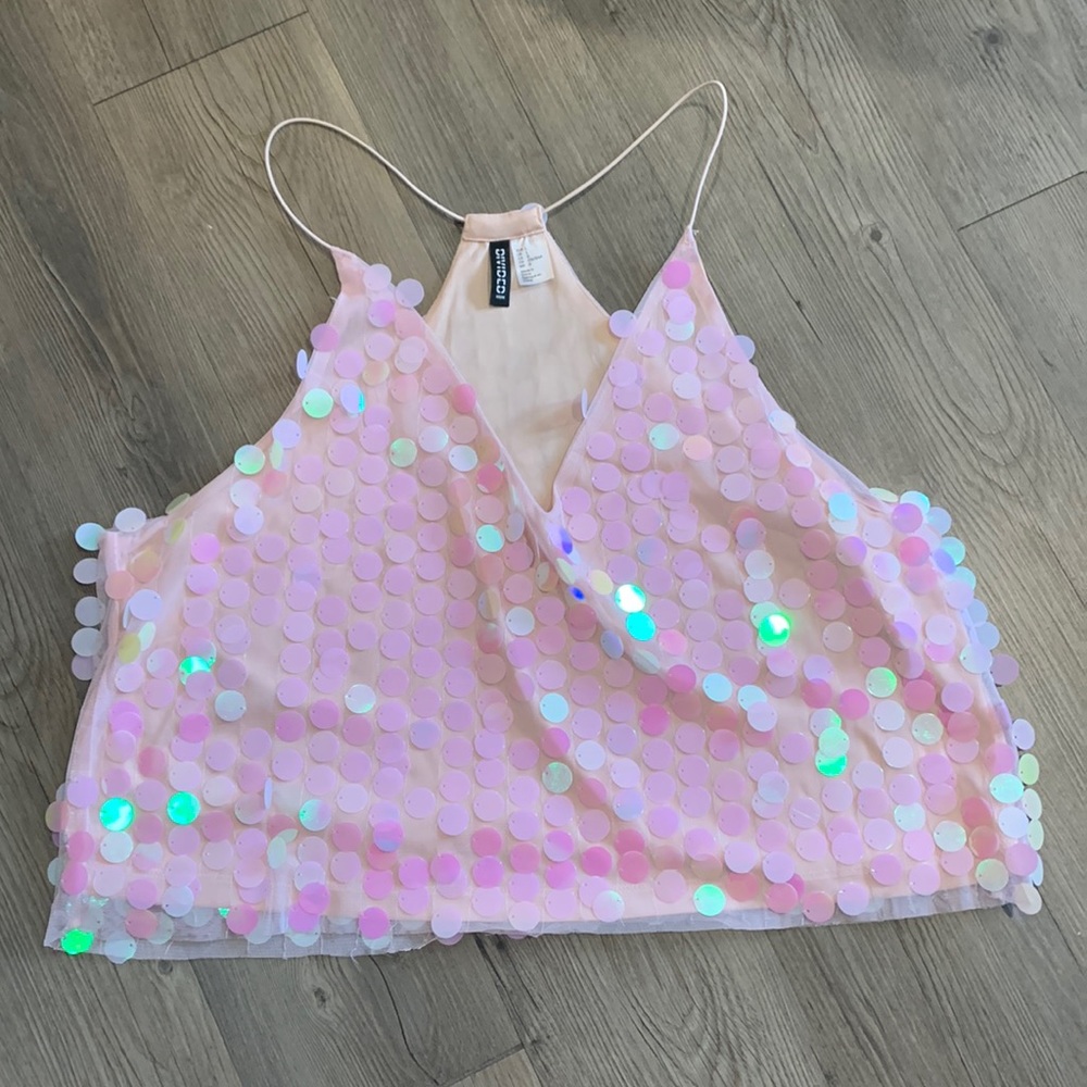 H&M sequin party top